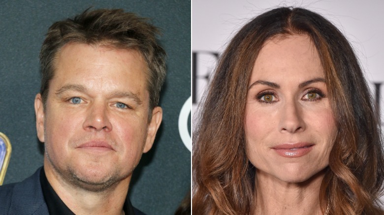 Matt Damon and Minnie Driver posing