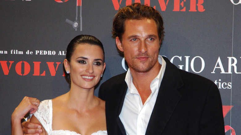 Penelope Cruz and Matthew McConaughey at the "Volver" Madrid Premiere