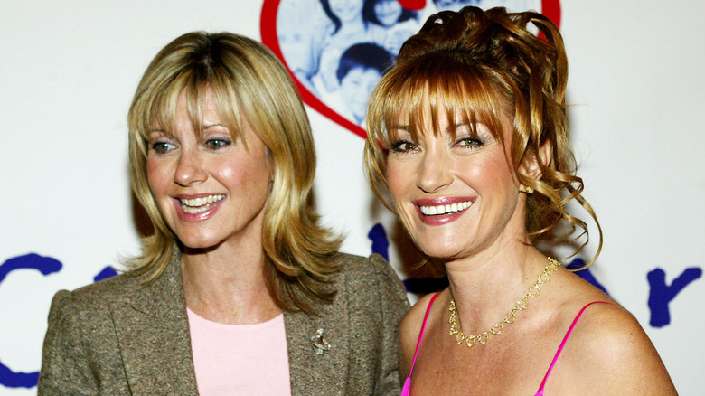 Olivia Newton-John and Jane Seymour smiling