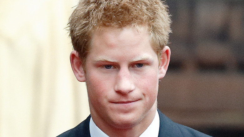 Young Prince Harry outside