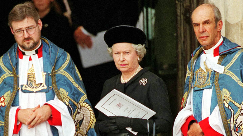 Queen Elizabeth at funeral