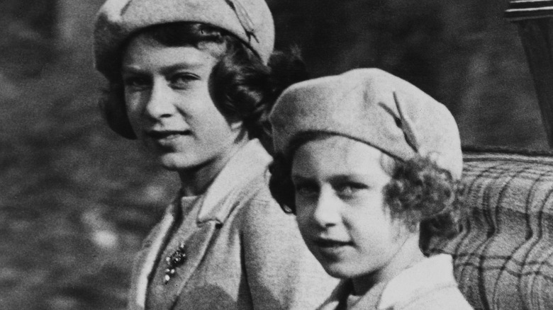 Young Princess Elizabeth and Princess Margaret 