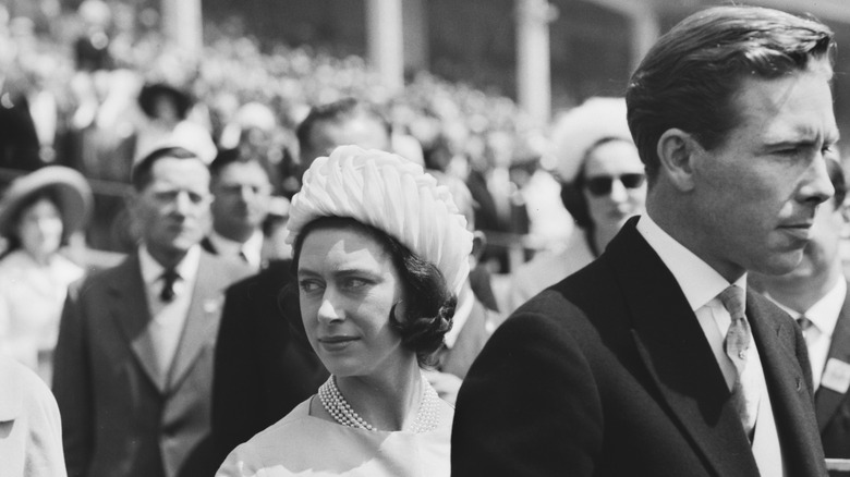 Princess Margaret and Antony Armstrong-Jones in a crowd