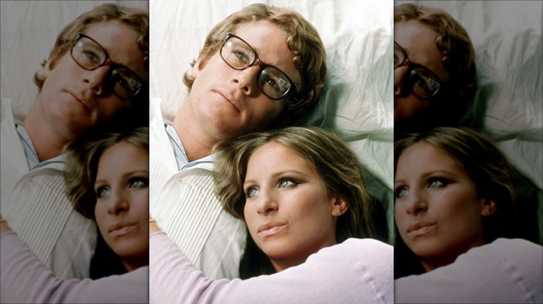 Ryan O'Neal Barbra and Streisand laying together