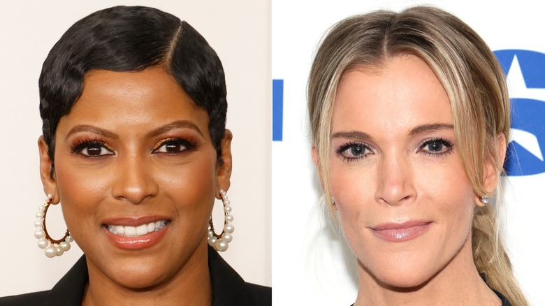 Split image of Tamron Hall and Megyn Kelly attending events