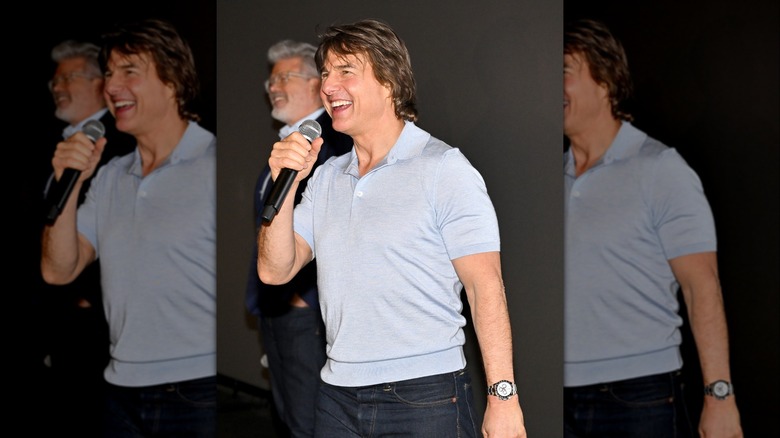 Tom Cruise at a speaking engagement