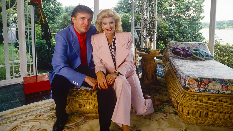 Donald and Ivana Trump posing together