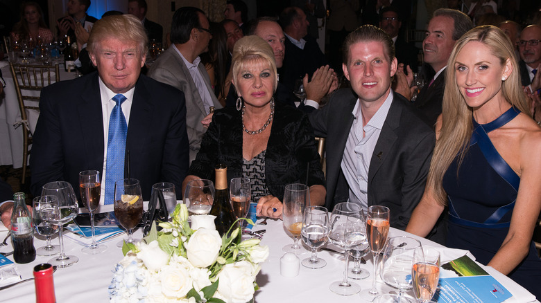 The Trumps at a dinner table