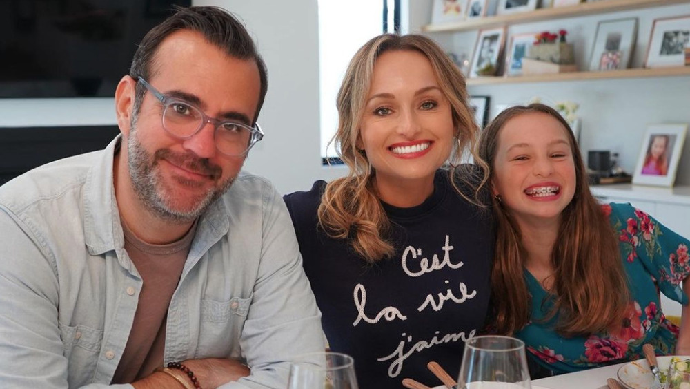 Giada De Laurentiis, her boyfriend Shane and daughter.