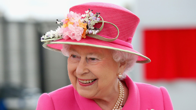 Queen Elizabeth II smiling