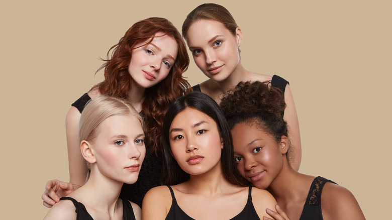 A group of multiracial women