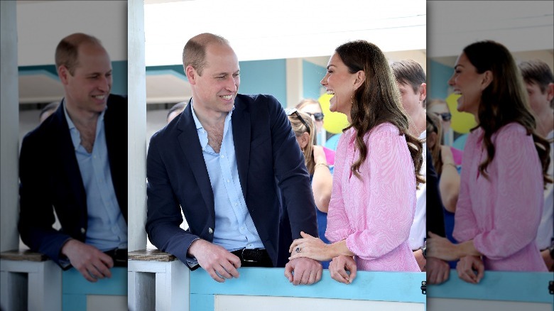 Prince William and Kate Middle showing PDA in public