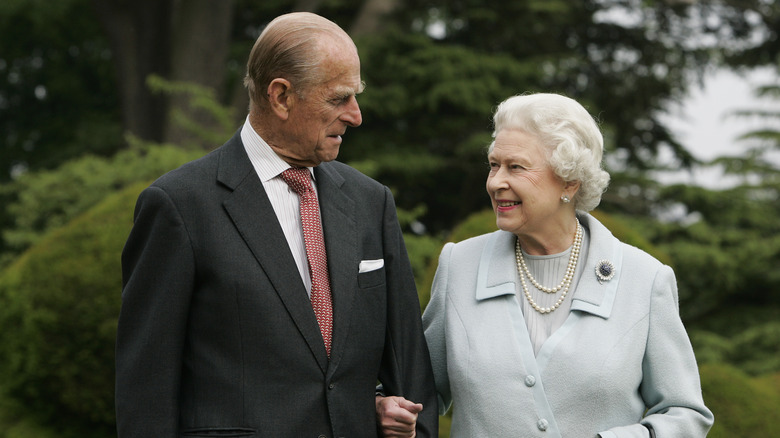 Prince Philip and Queen Elizabeth posing