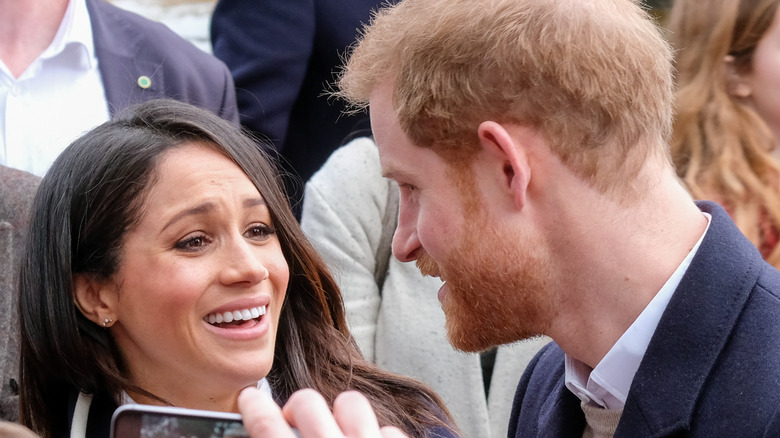 Meghan Markle and Prince Harry share a laugh