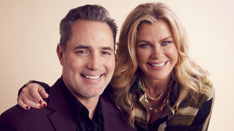 Victor Webster and Alison Sweeney smiling