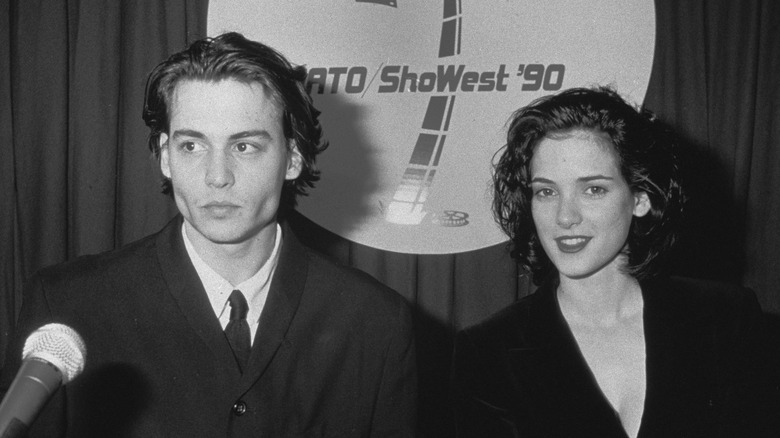 Johnny Depp Winona Ryder black and white