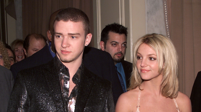 Britney Spears and Justin Timberlake in sequin jacket