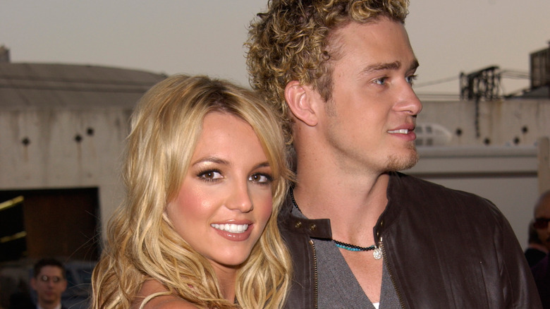 Britney Spears with Justin Timberlake in goatee