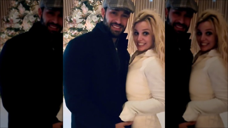 Sam Asghari, Britney Spears smiling