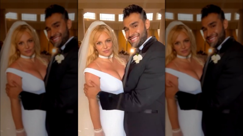 Britney Spears, Sam Asghari wedding day picture