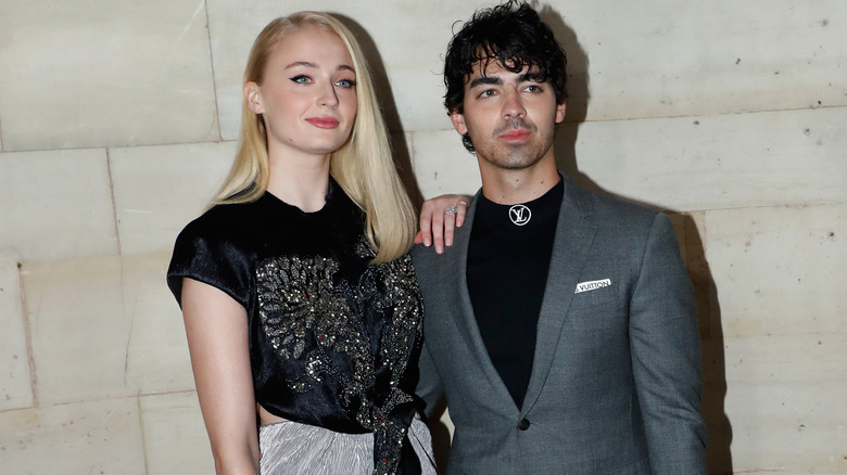 Joe Jonas and Sophie Turner posing