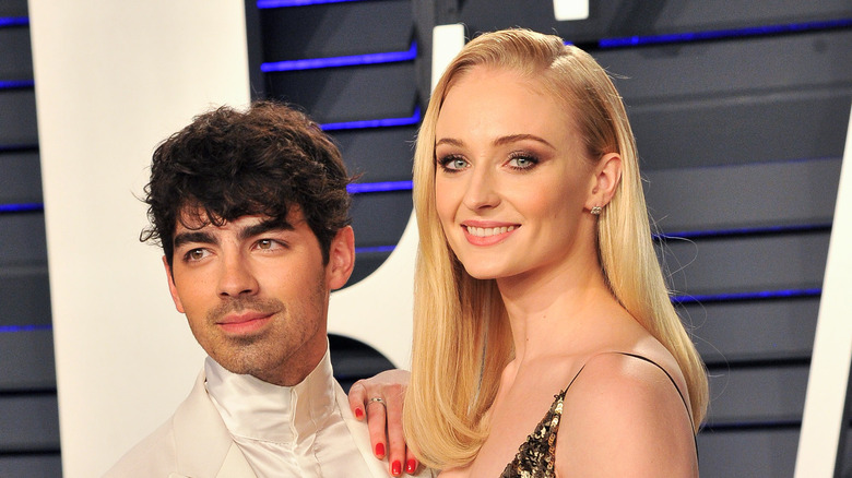 Joe Jonas and Sophie Turner posing