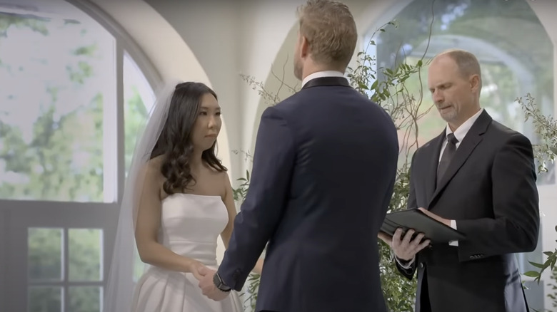 Natalie and Shayne at the altar