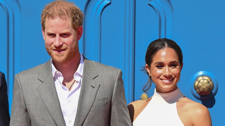 Harry and Meghan smiling 