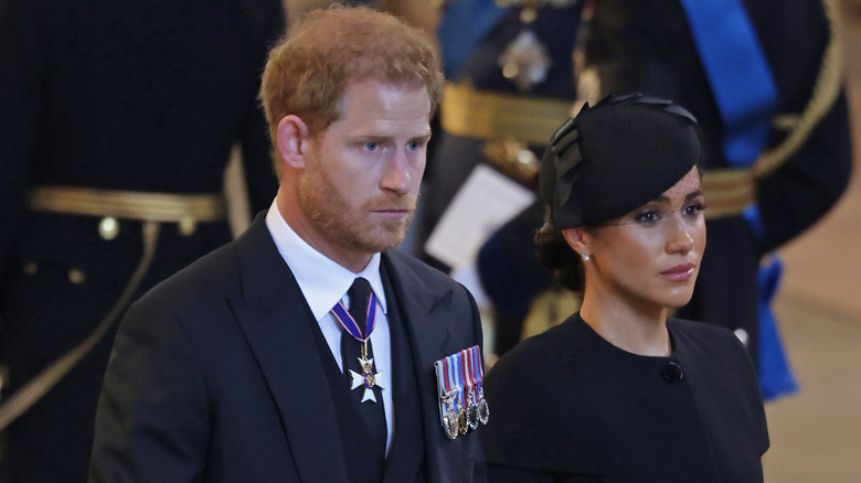 Harry and Meghan attend the queen's funeral 