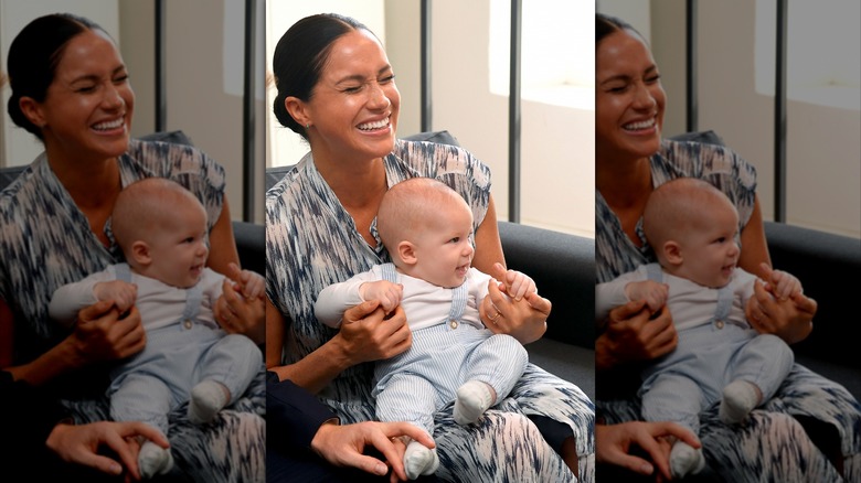 Meghan Markle laughing with Archie