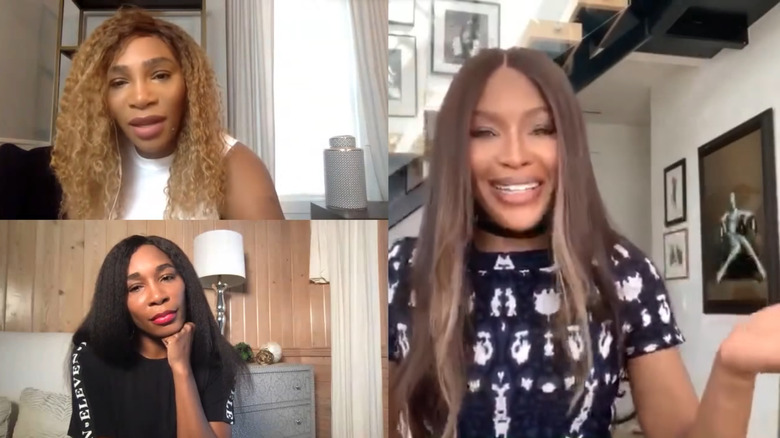 Serena Williams, Venus Williams, Naomi Campbell in Zoom