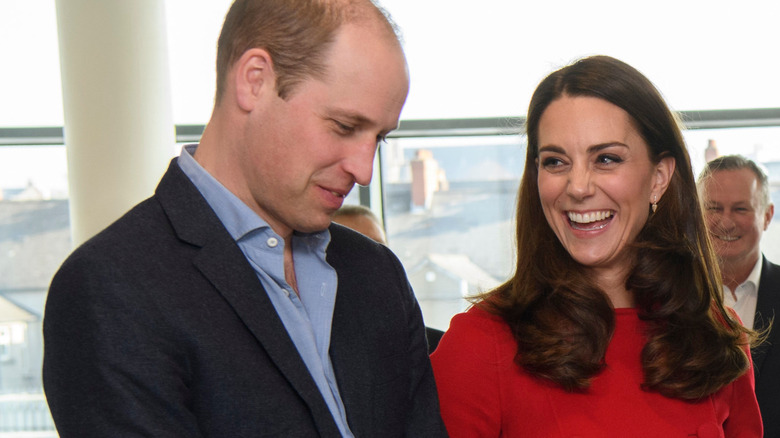 Prince William and Princess Catherine laughing