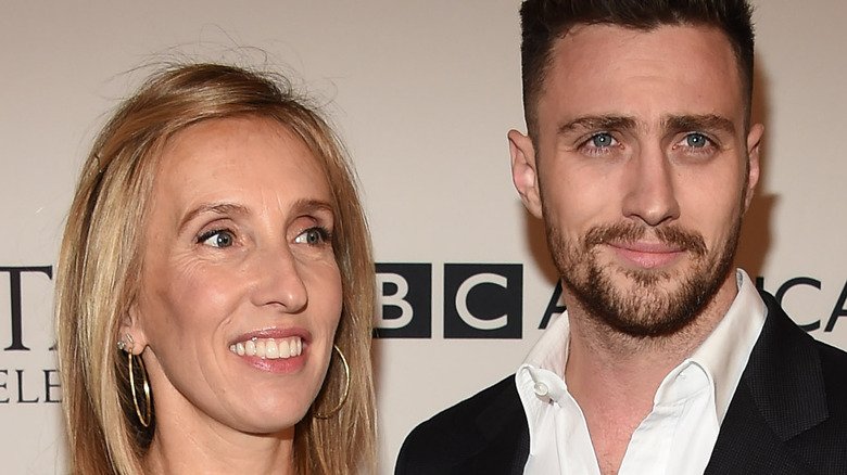Aaron and Sam Taylor-Johnson at event