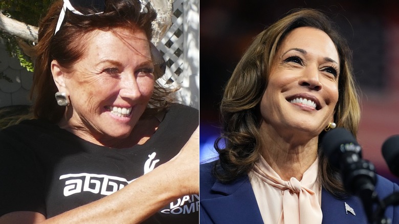 Abby Lee Miller smiling & Kamala Harris smiling