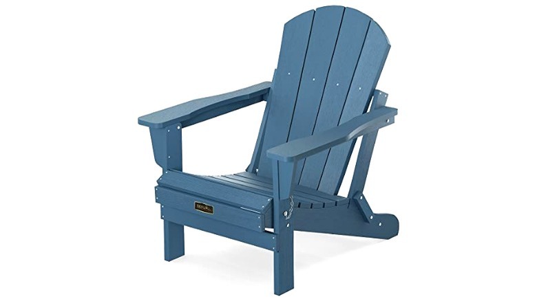 Pale blue Adirondack chair