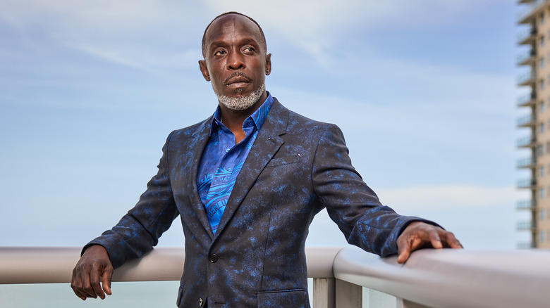 Michael K. Williams posing