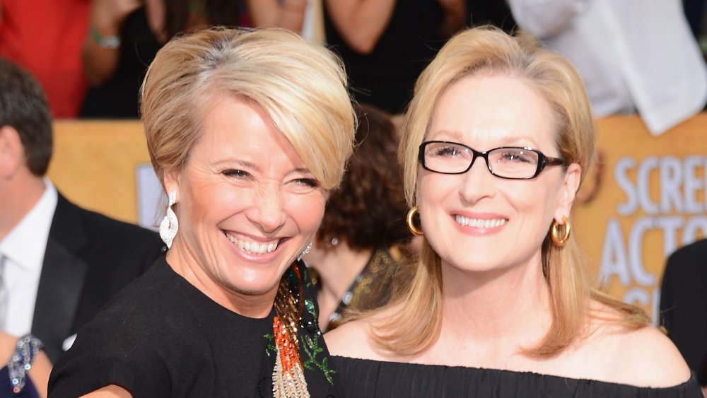 Emma Thompson and Meryl Streep had an on-screen kiss