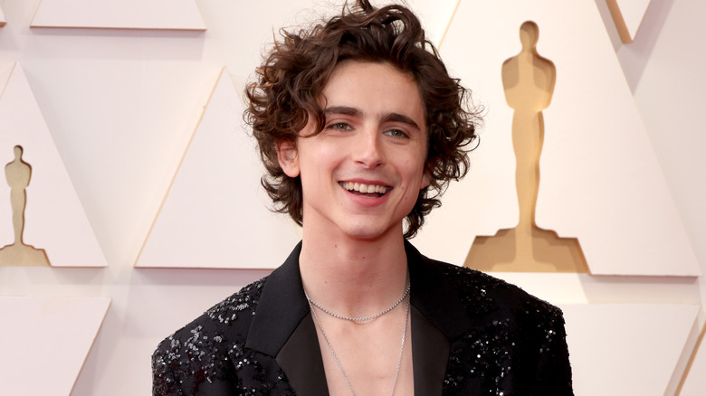 Timothée Chalamet smiling