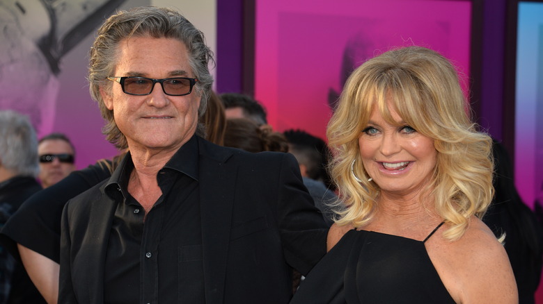 Kurt Russell, Goldie Hawn at movie premiere