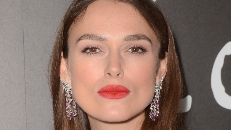 Kiera Knightley wearing red lipstick