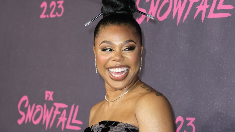 Gail Bean at the Snowfall season premiere