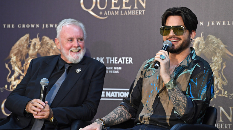 Lambert with drummer Roger Taylor