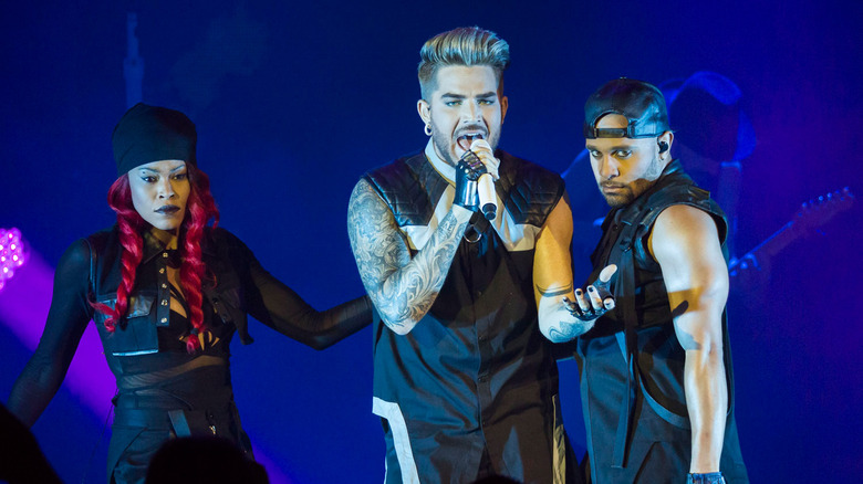 Adam Lambert performing 