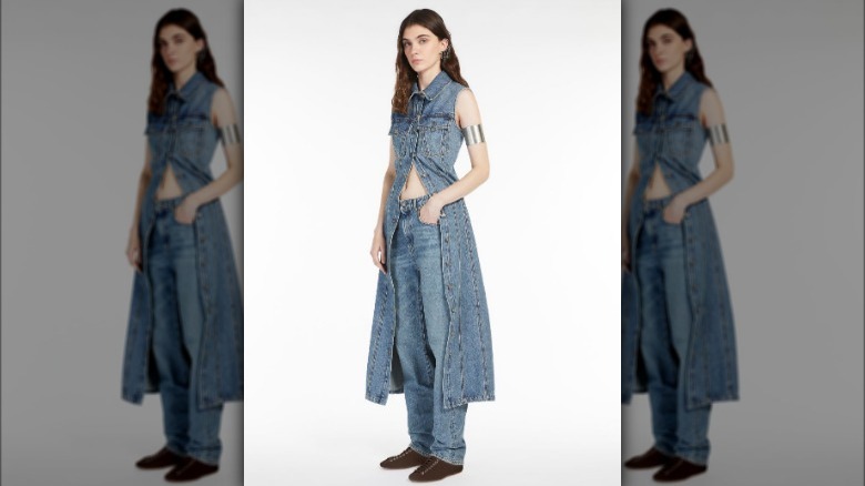 Sleeveless denim dress by Sportmax