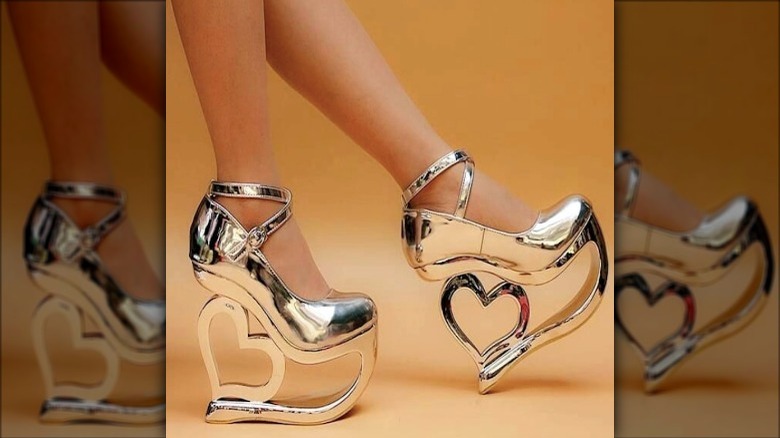 heart cut-out heels