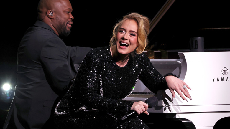 Adele singing at Las Vegas show