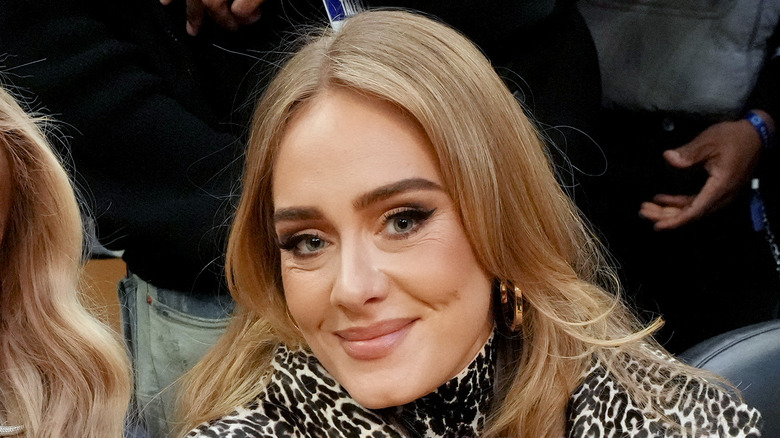 Adele at a basketball game