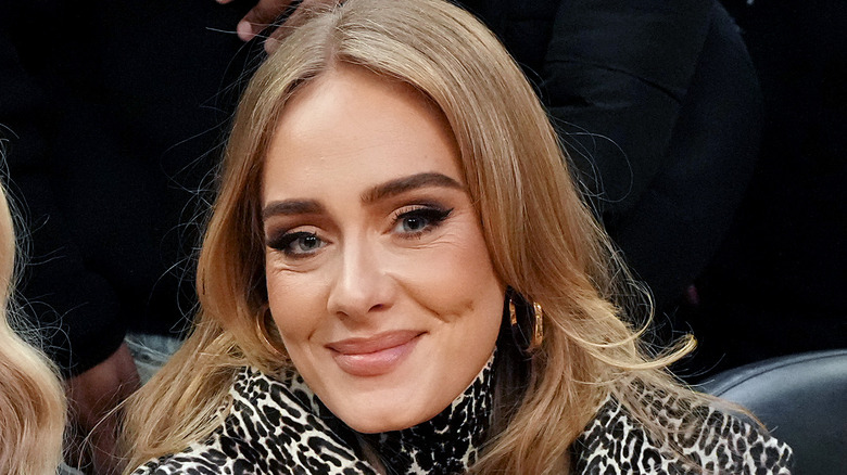 Close-up of Adele smiling