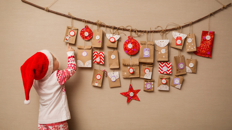 baby with christmas calendar 