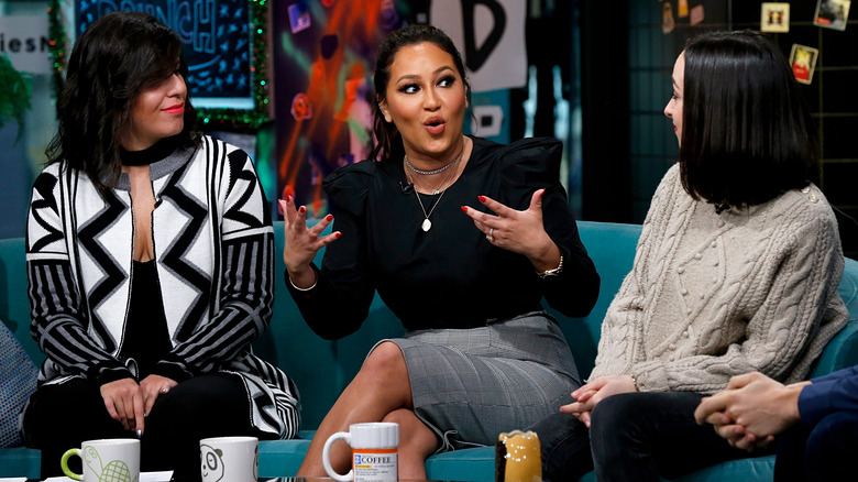 Adrienne Bailon-Houghton speaking during interview